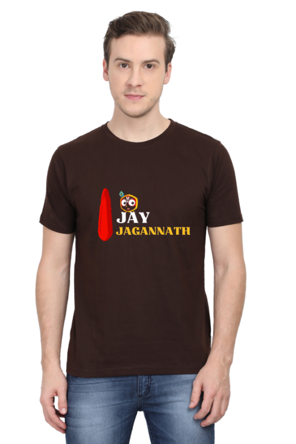 Jay Jagannath Brown Round Neck T-shirt